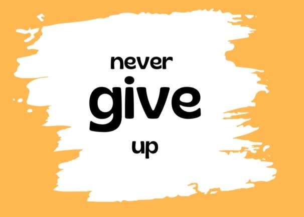 Never Give Up! Never Give Up!